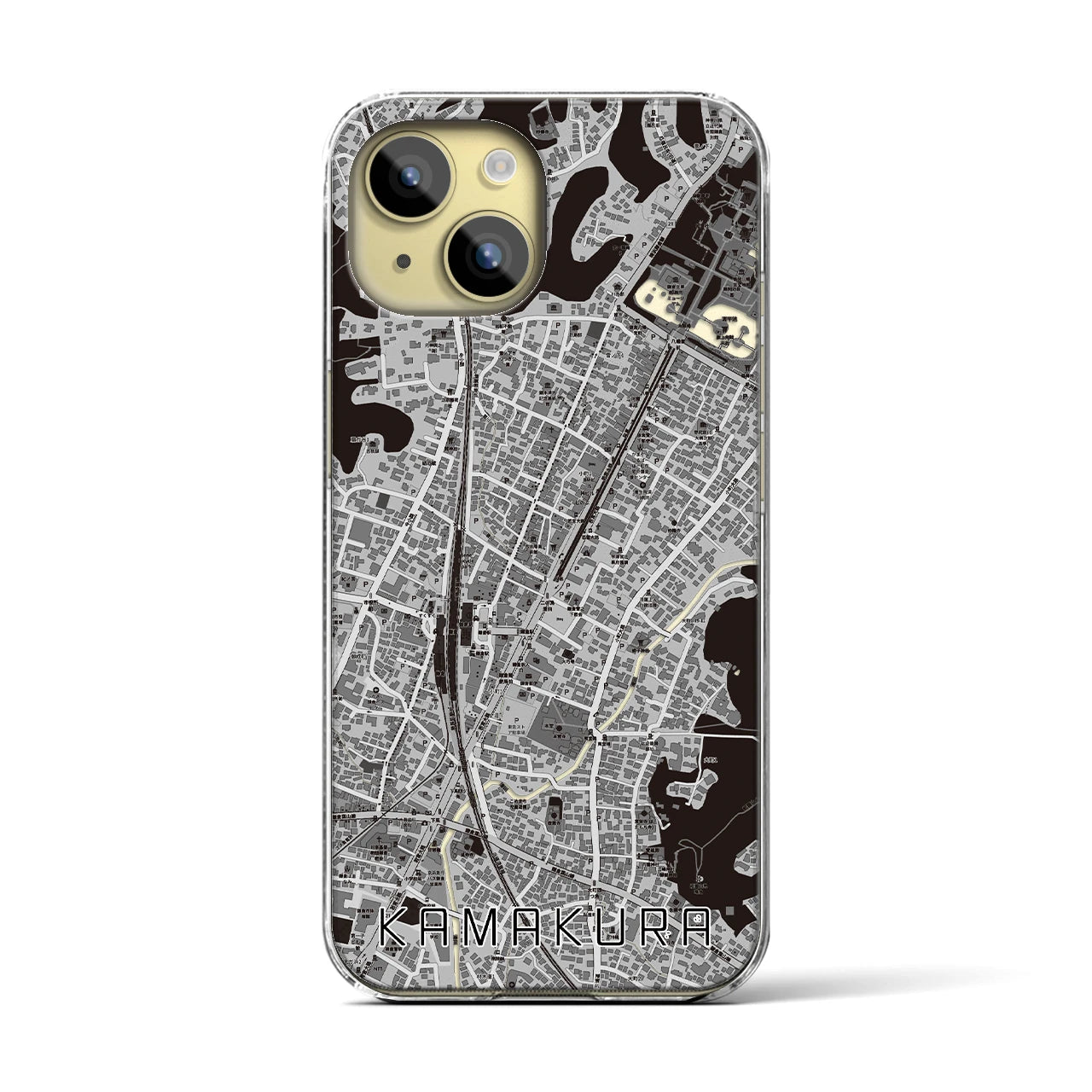 【鎌倉2(神奈川県)】地図柄iPhoneケース(クリアタイプ)
