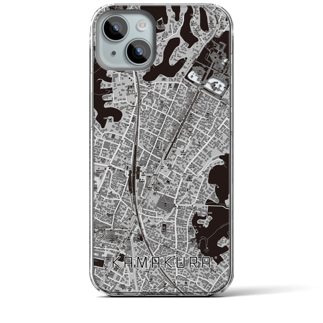 【鎌倉2(神奈川県)】地図柄iPhoneケース(クリアタイプ)