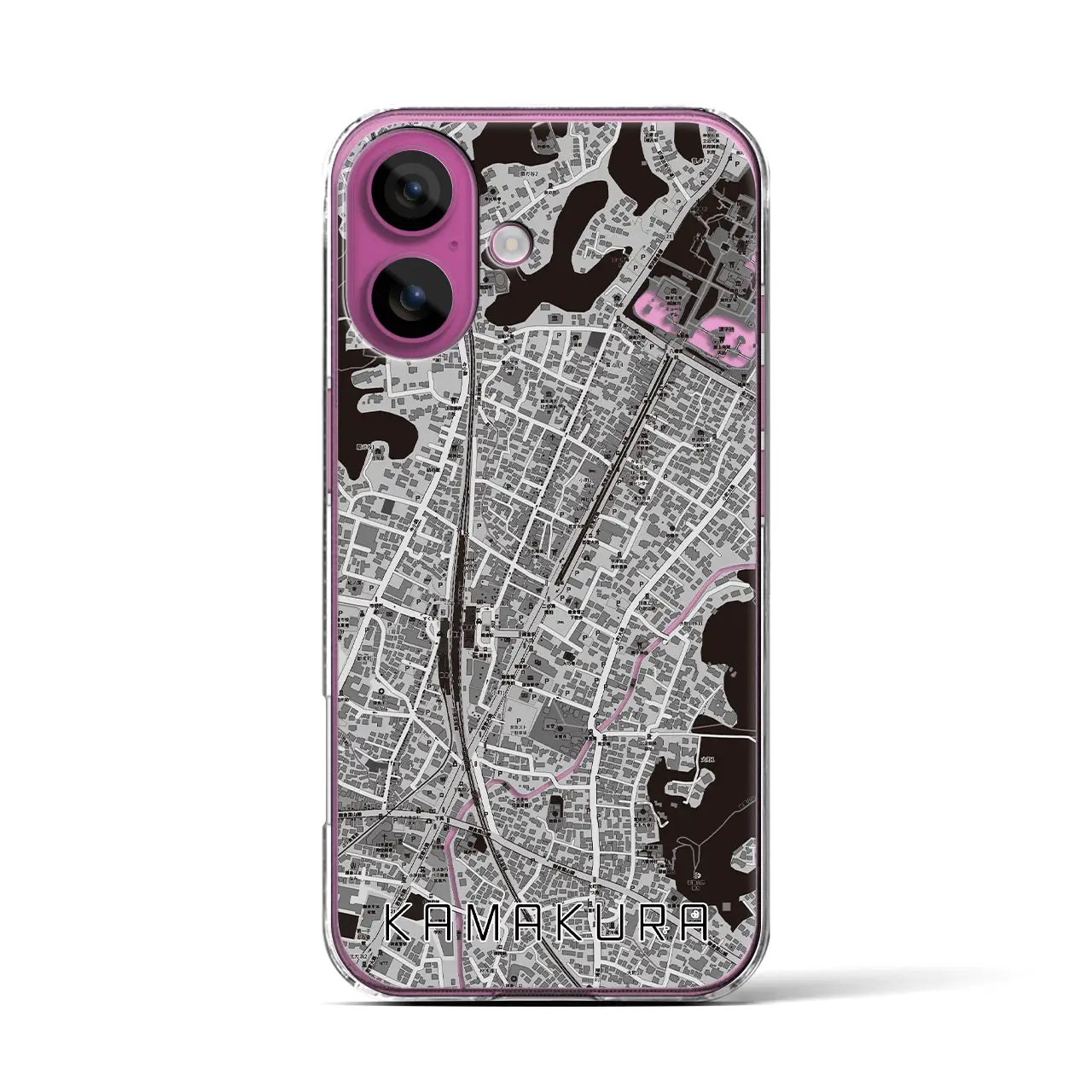 【鎌倉2(神奈川県)】地図柄iPhoneケース(クリアタイプ)