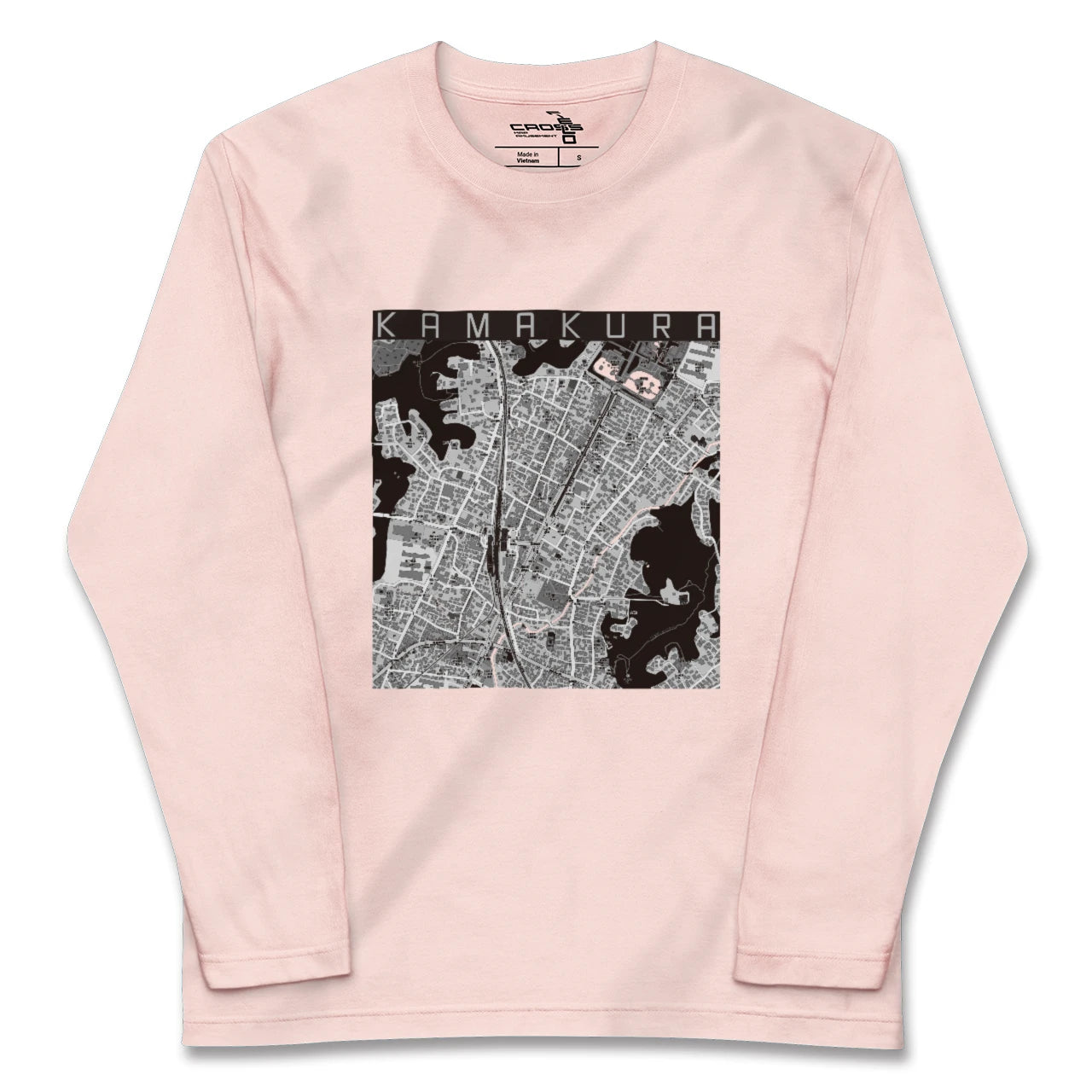 【鎌倉2(神奈川県)】地図柄ロングスリーブTシャツ