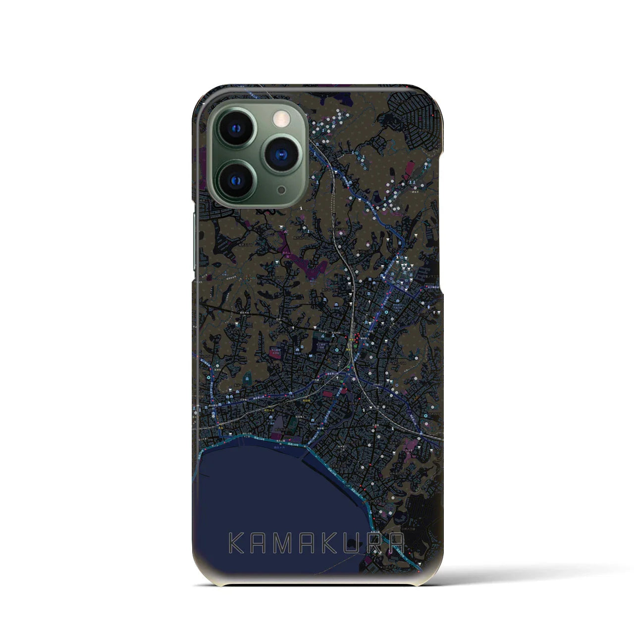 【鎌倉(神奈川県)】地図柄iPhoneケース(バックカバータイプ)