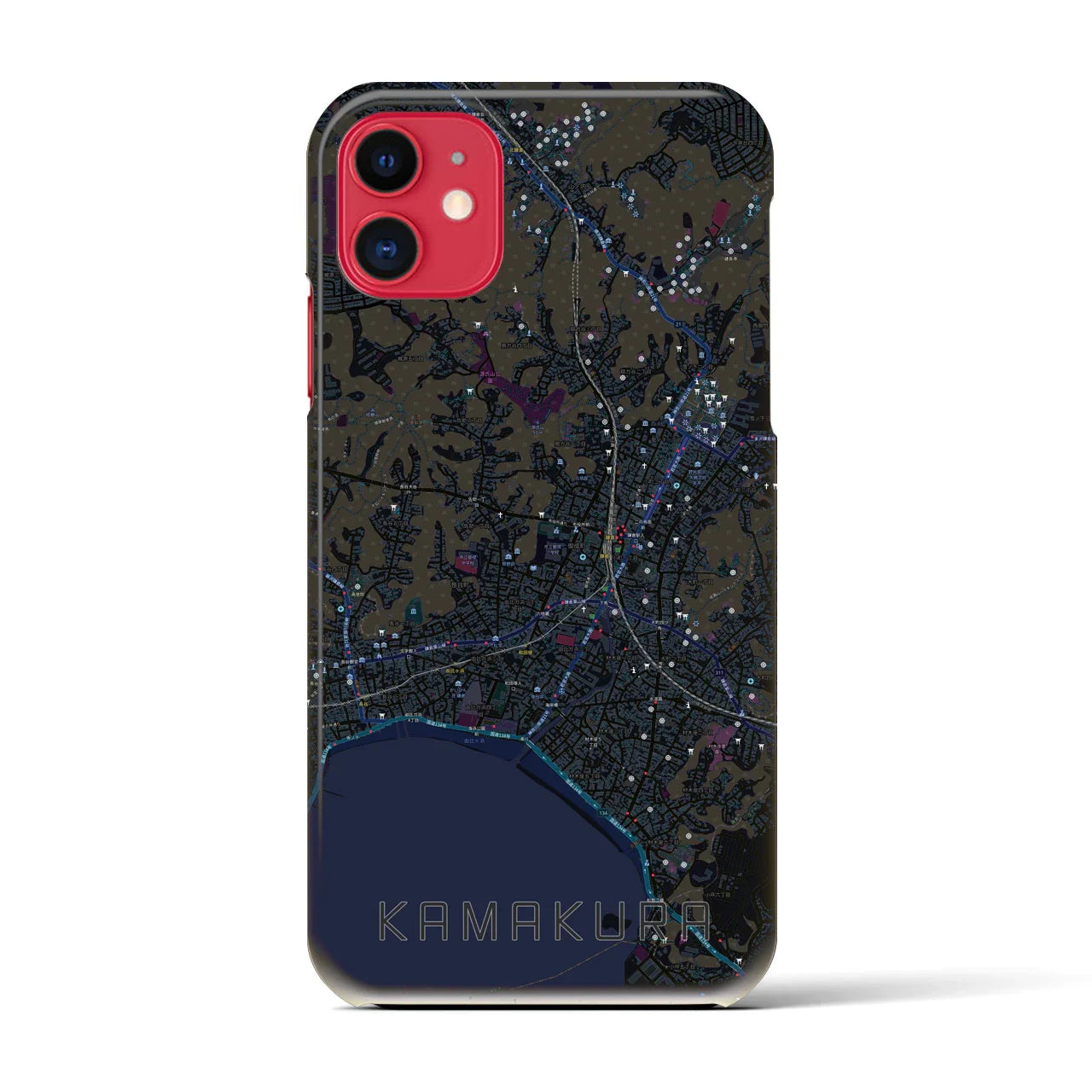 【鎌倉(神奈川県)】地図柄iPhoneケース(バックカバータイプ)