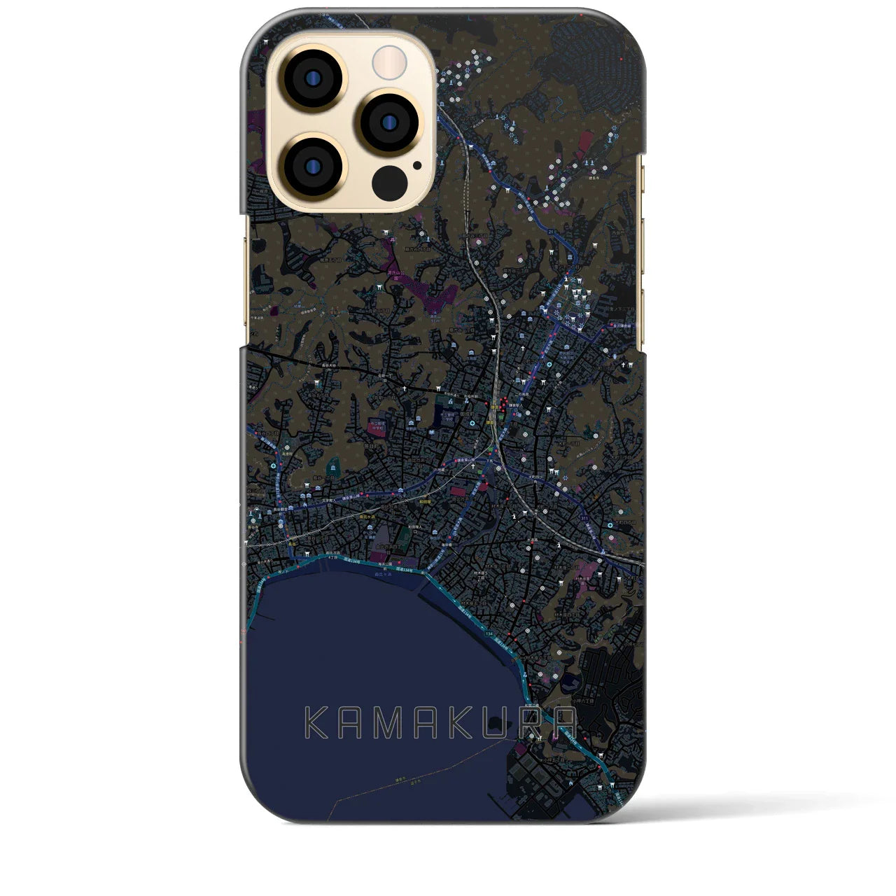 【鎌倉(神奈川県)】地図柄iPhoneケース(バックカバータイプ)