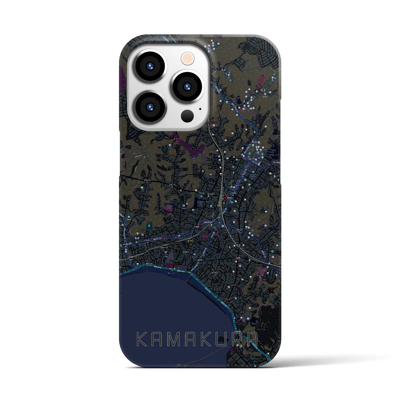 【鎌倉(神奈川県)】地図柄iPhoneケース(バックカバータイプ)