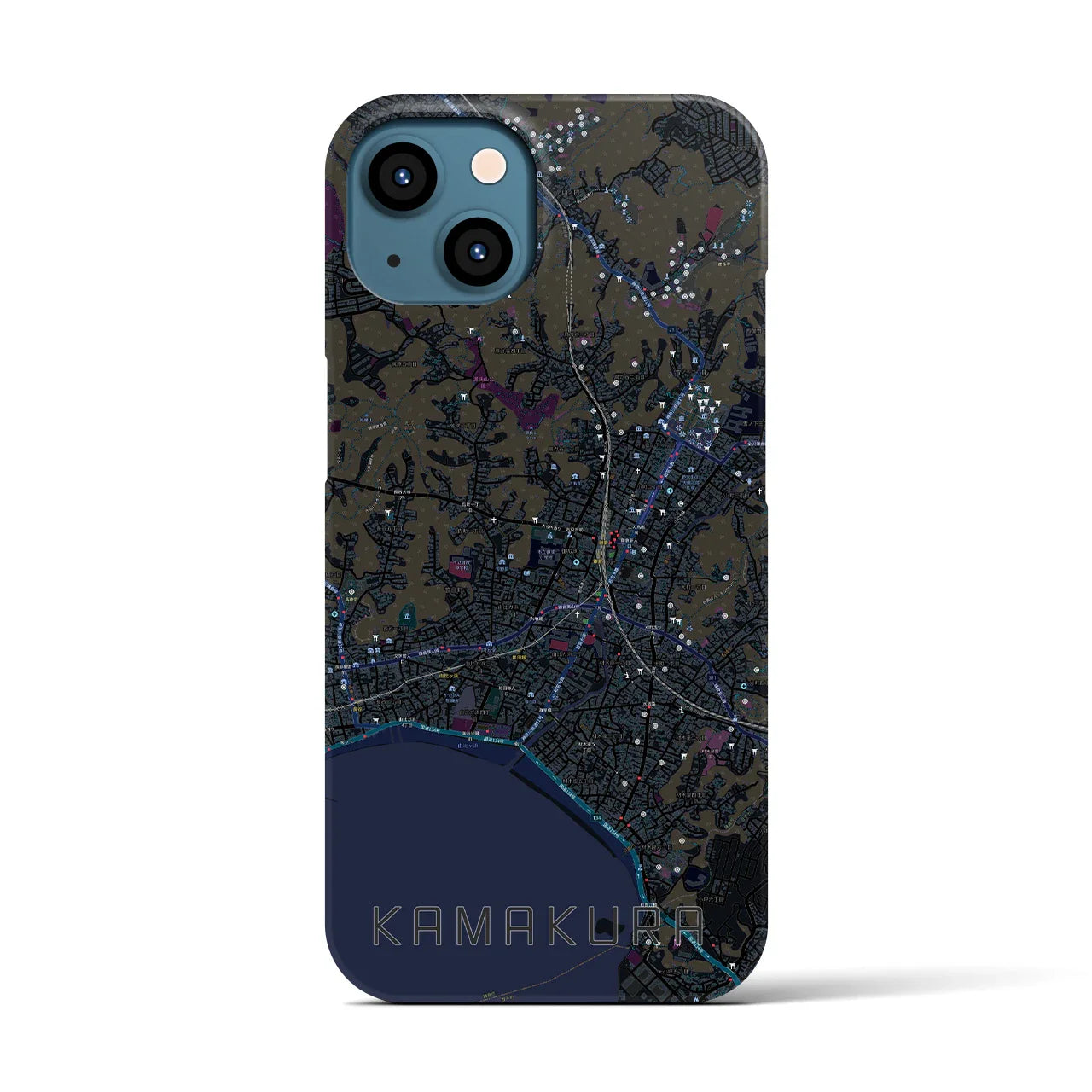 【鎌倉(神奈川県)】地図柄iPhoneケース(バックカバータイプ)