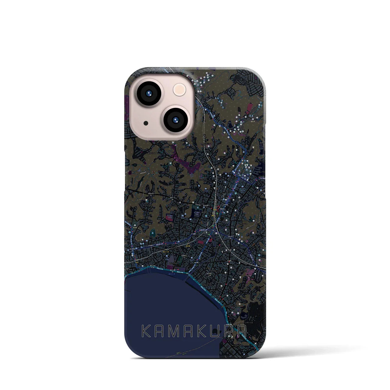 【鎌倉(神奈川県)】地図柄iPhoneケース(バックカバータイプ)