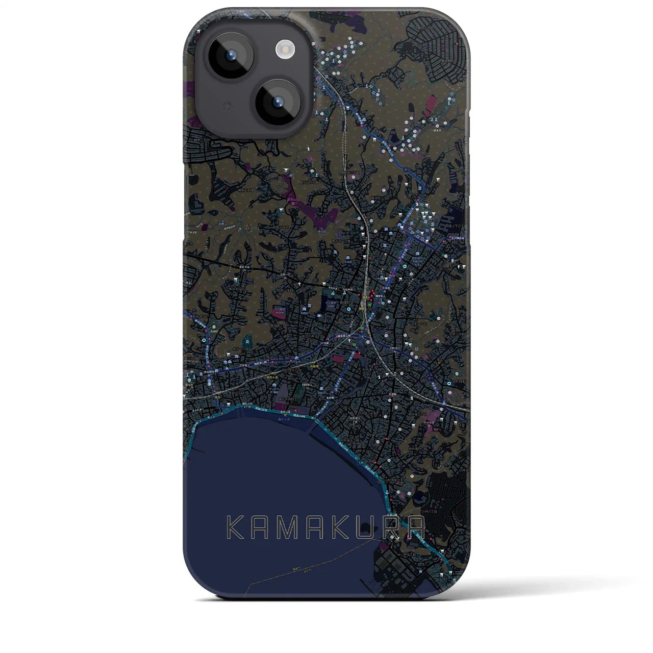 【鎌倉(神奈川県)】地図柄iPhoneケース(バックカバータイプ)