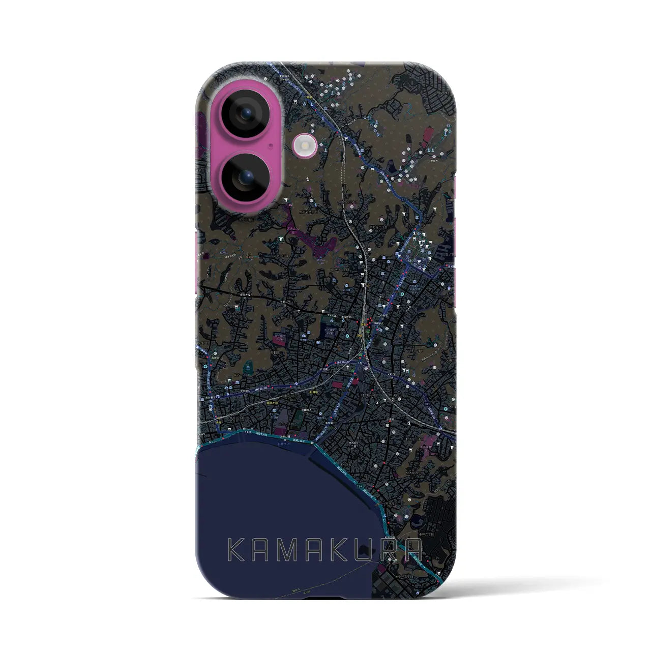 【鎌倉(神奈川県)】地図柄iPhoneケース(バックカバータイプ)