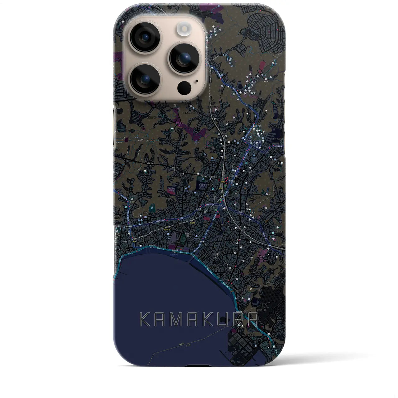 【鎌倉(神奈川県)】地図柄iPhoneケース(バックカバータイプ)