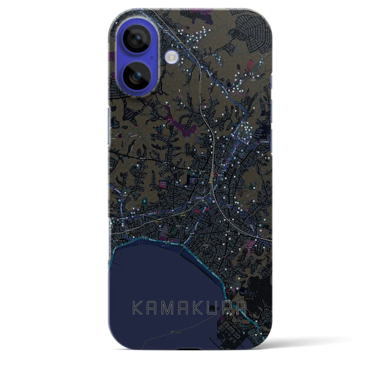 【鎌倉(神奈川県)】地図柄iPhoneケース(バックカバータイプ)