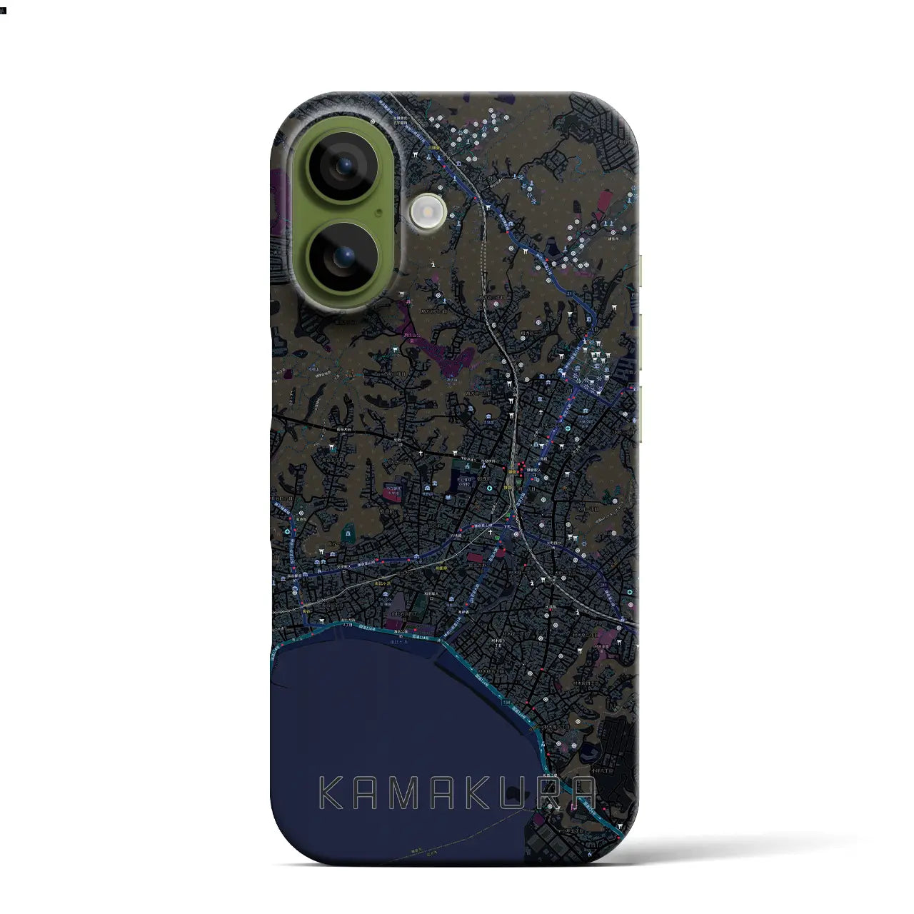 【鎌倉(神奈川県)】地図柄iPhoneケース(バックカバータイプ)