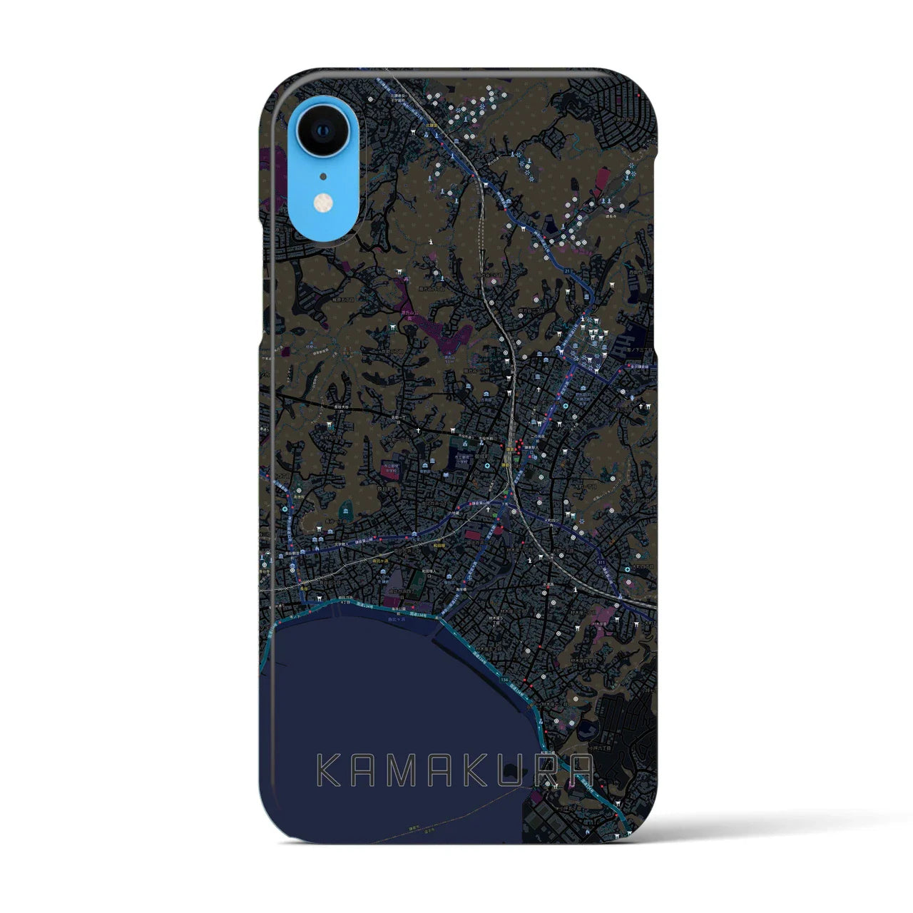 【鎌倉(神奈川県)】地図柄iPhoneケース(バックカバータイプ)