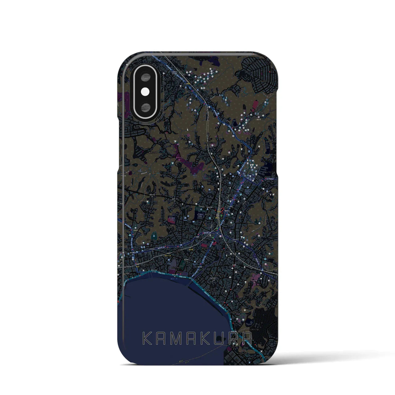【鎌倉(神奈川県)】地図柄iPhoneケース(バックカバータイプ)