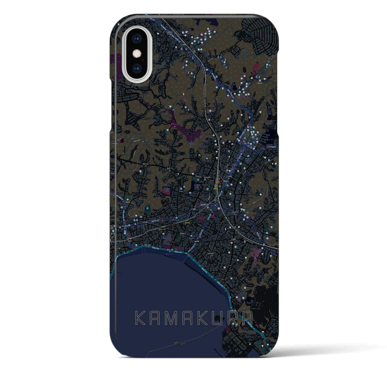 【鎌倉(神奈川県)】地図柄iPhoneケース(バックカバータイプ)