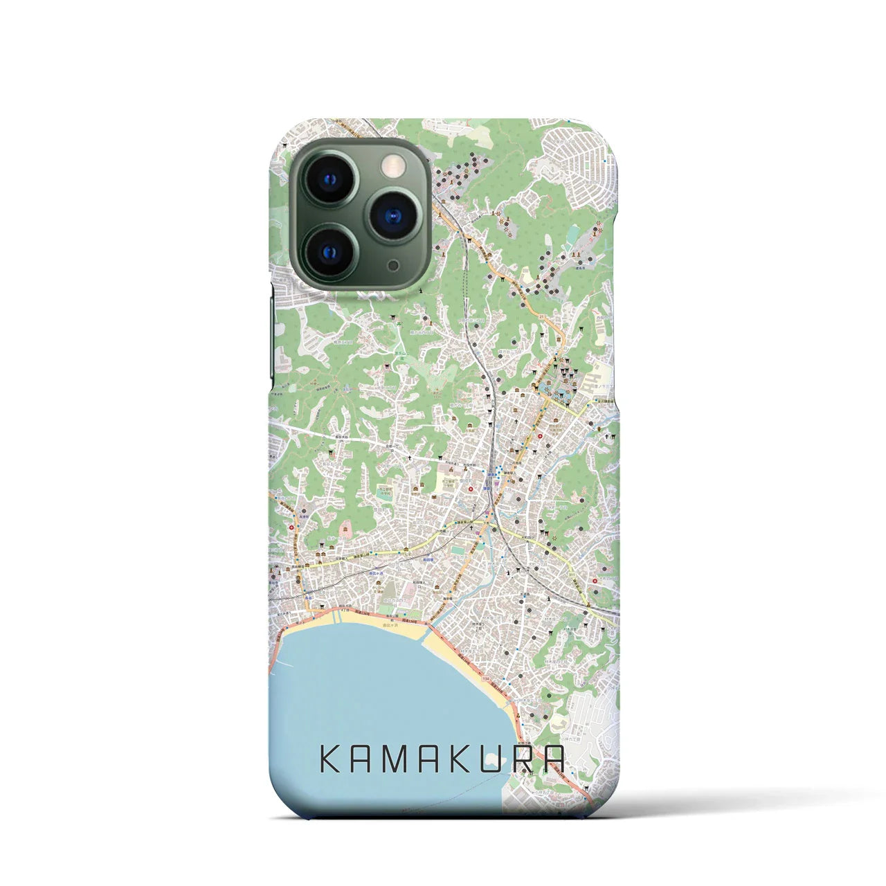 【鎌倉(神奈川県)】地図柄iPhoneケース(バックカバータイプ)