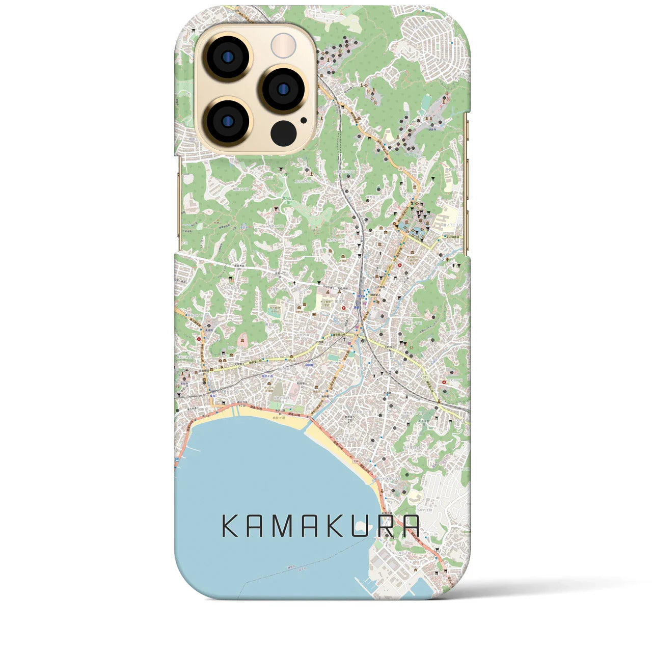 【鎌倉(神奈川県)】地図柄iPhoneケース(バックカバータイプ)