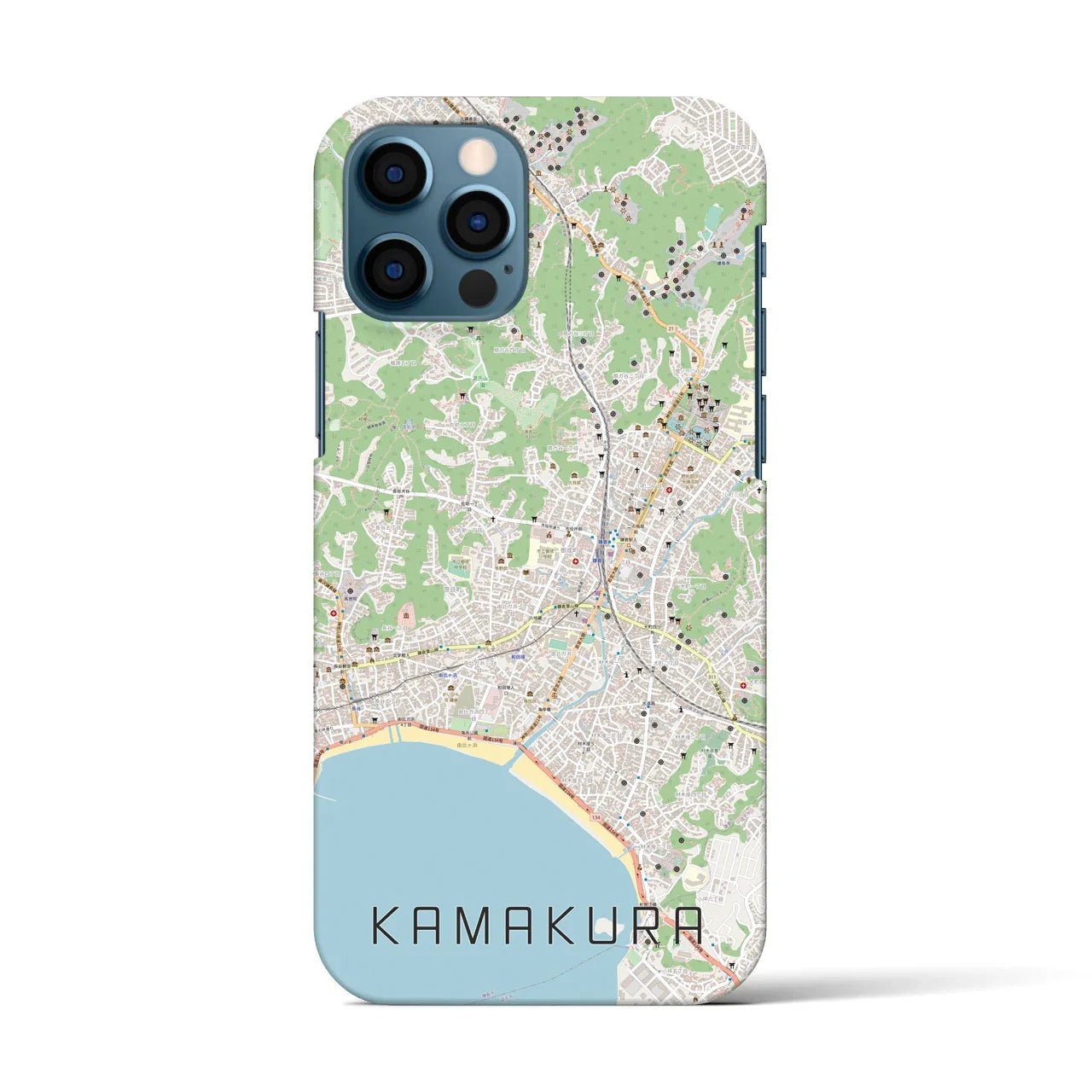 【鎌倉(神奈川県)】地図柄iPhoneケース(バックカバータイプ)
