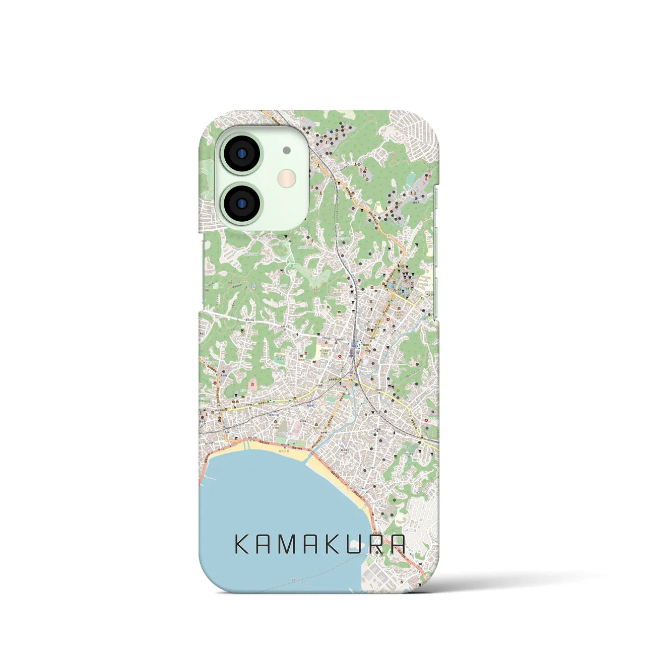 【鎌倉(神奈川県)】地図柄iPhoneケース(バックカバータイプ)