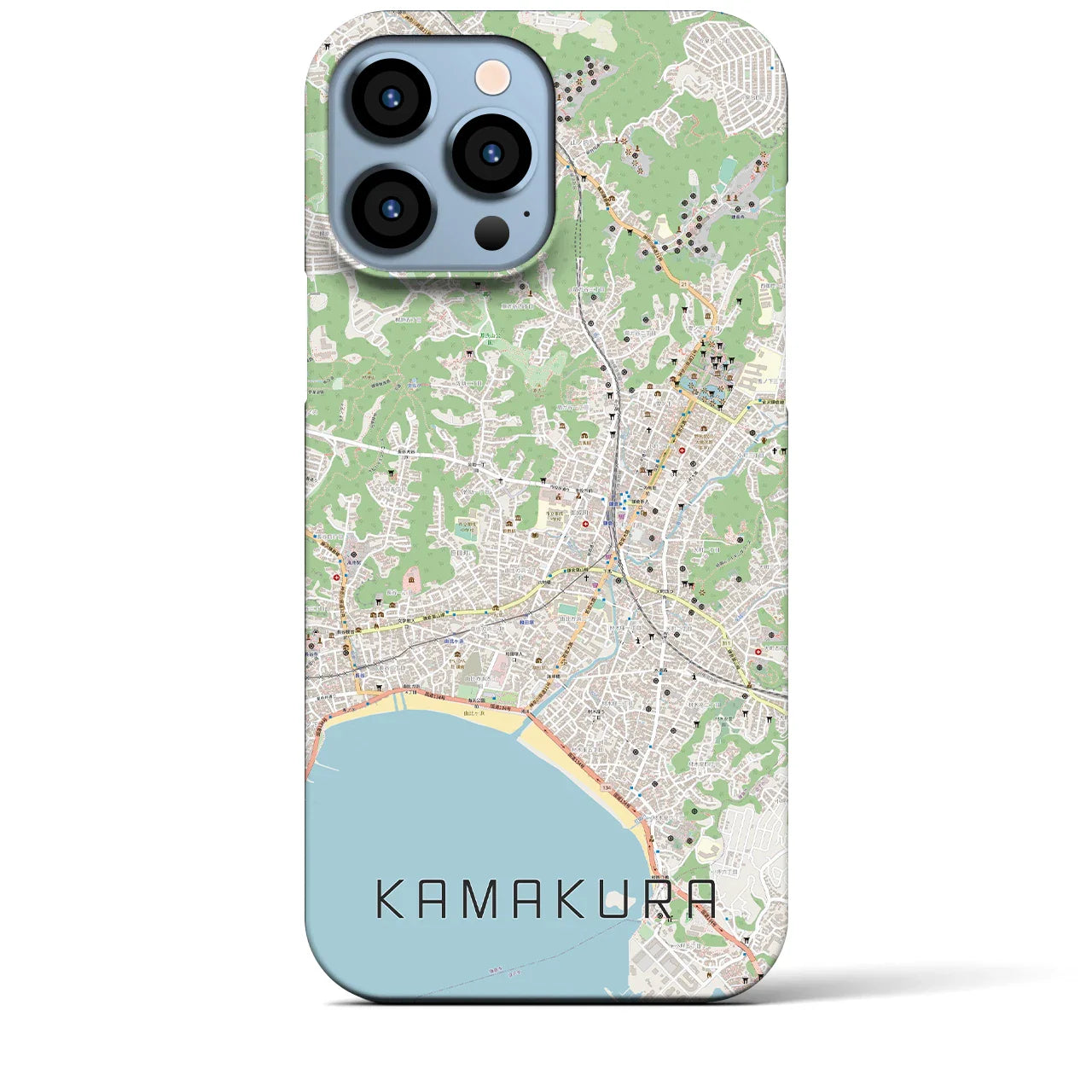 【鎌倉(神奈川県)】地図柄iPhoneケース(バックカバータイプ)
