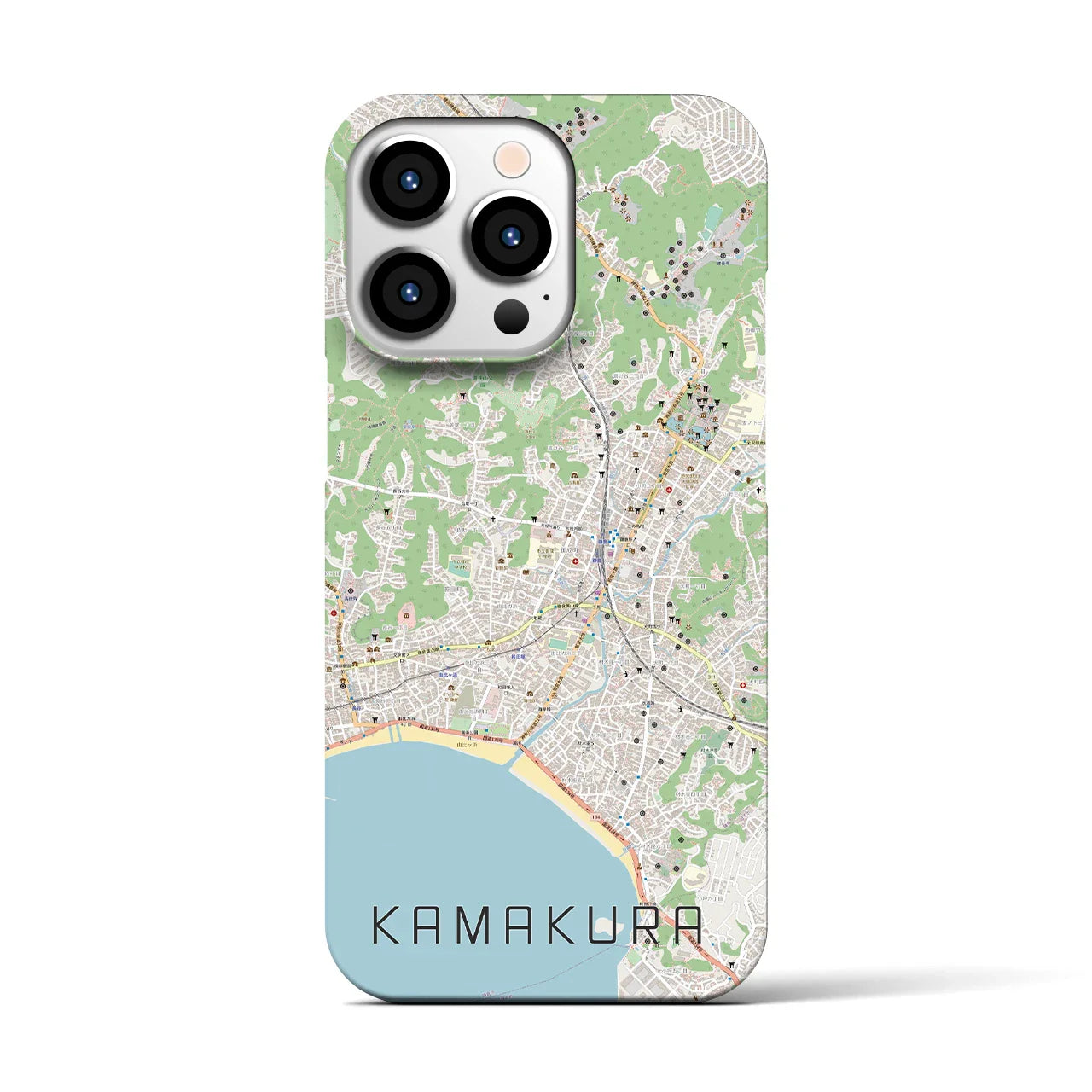 【鎌倉(神奈川県)】地図柄iPhoneケース(バックカバータイプ)