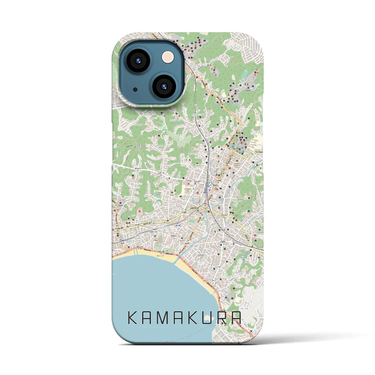 【鎌倉(神奈川県)】地図柄iPhoneケース(バックカバータイプ)