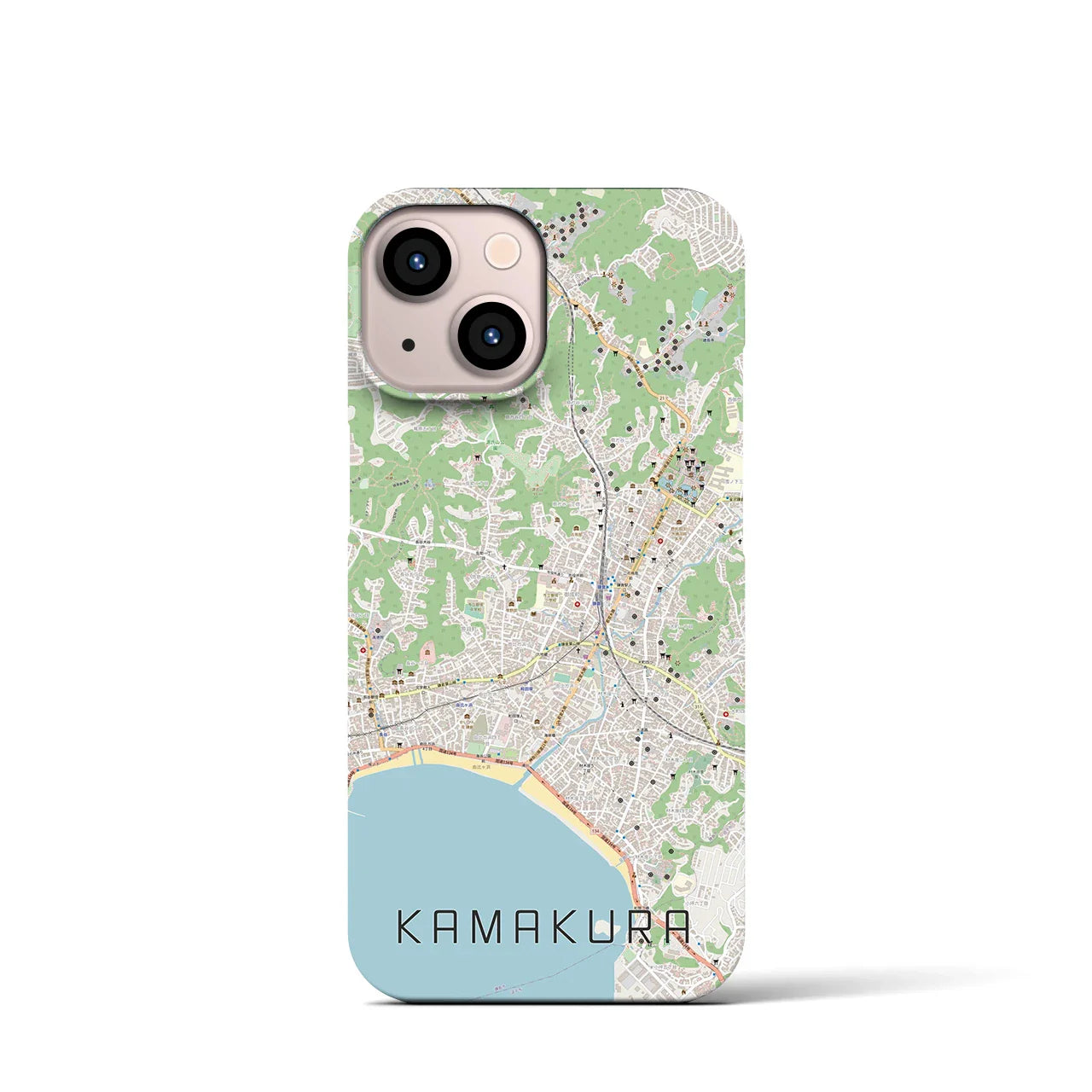 【鎌倉(神奈川県)】地図柄iPhoneケース(バックカバータイプ)