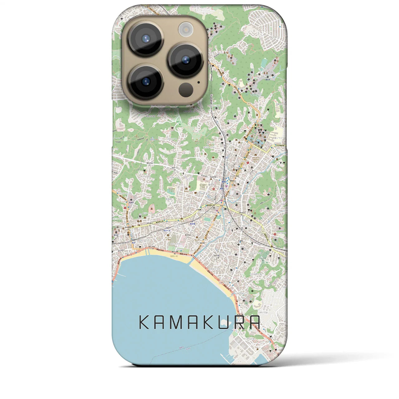 【鎌倉(神奈川県)】地図柄iPhoneケース(バックカバータイプ)