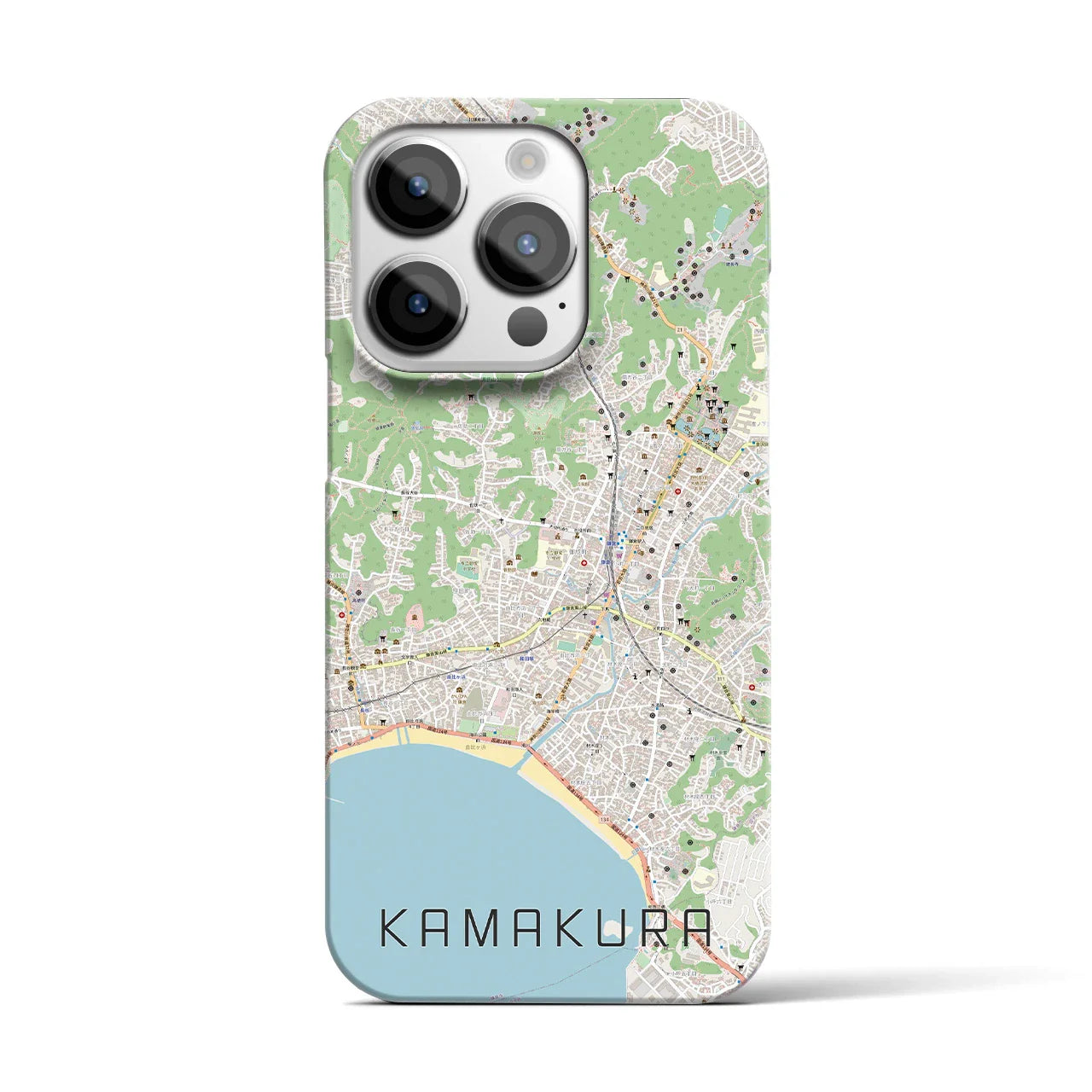 【鎌倉(神奈川県)】地図柄iPhoneケース(バックカバータイプ)