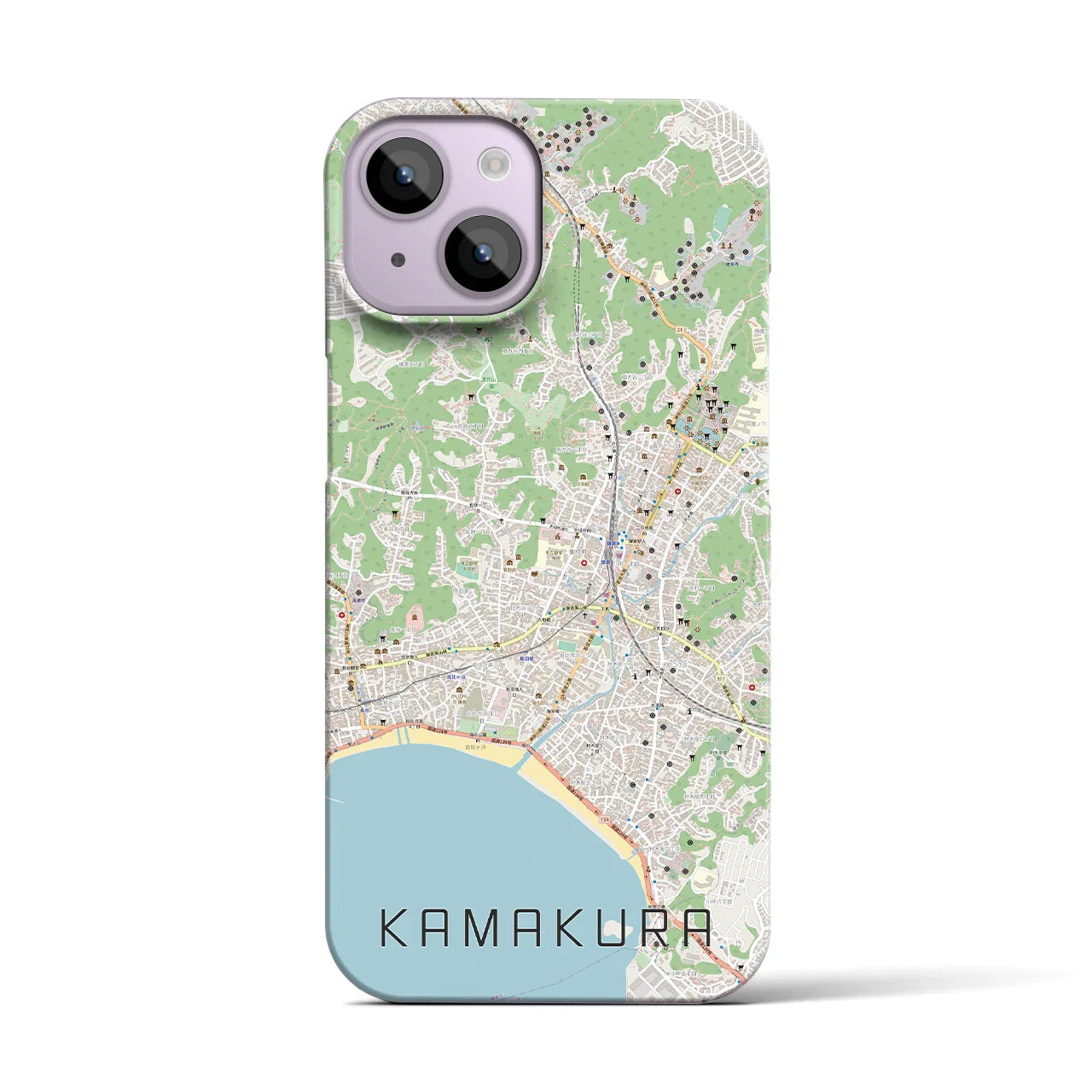 【鎌倉(神奈川県)】地図柄iPhoneケース(バックカバータイプ)