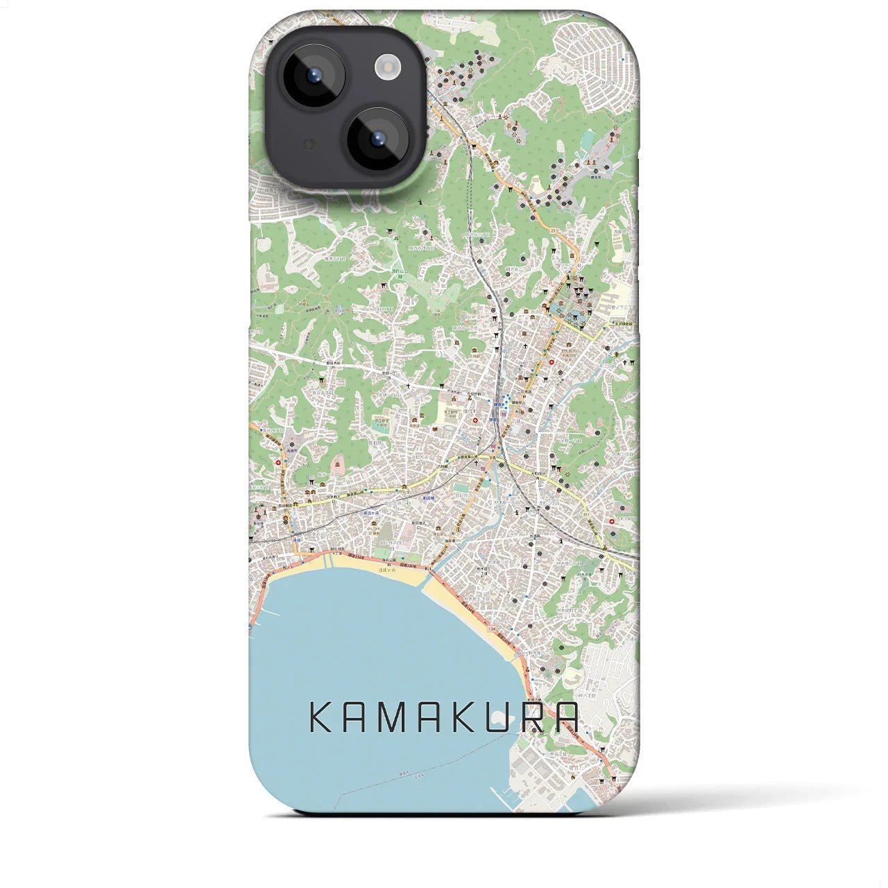 【鎌倉(神奈川県)】地図柄iPhoneケース(バックカバータイプ)