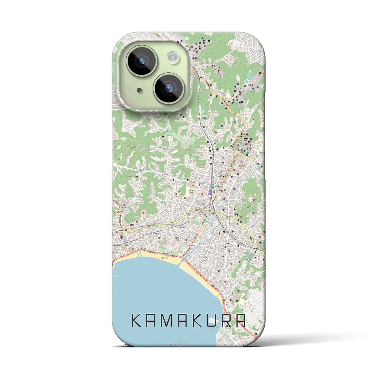 【鎌倉(神奈川県)】地図柄iPhoneケース(バックカバータイプ)