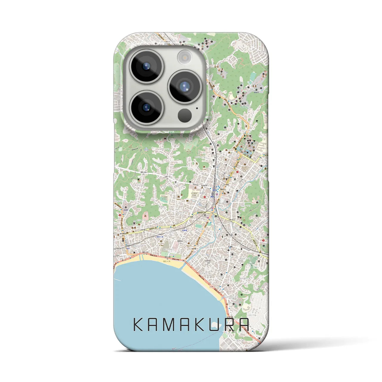 【鎌倉(神奈川県)】地図柄iPhoneケース(バックカバータイプ)