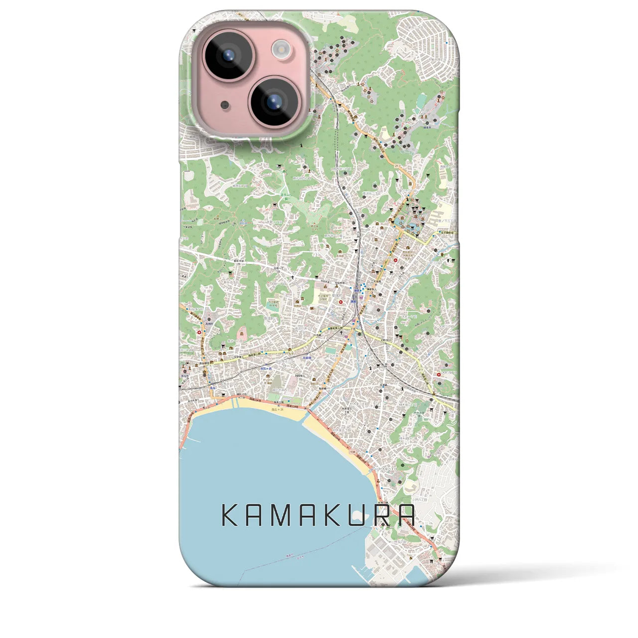 【鎌倉(神奈川県)】地図柄iPhoneケース(バックカバータイプ)