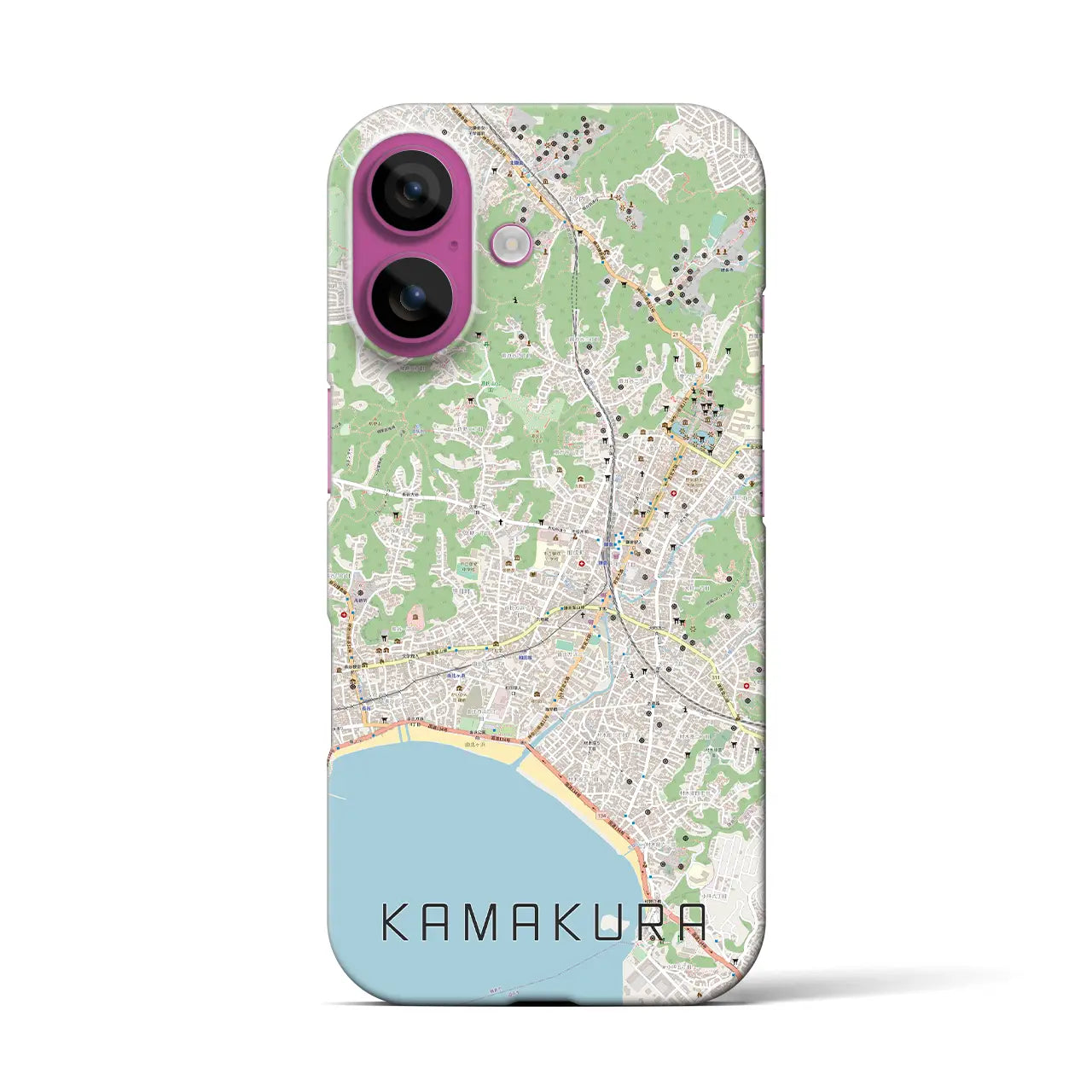 【鎌倉(神奈川県)】地図柄iPhoneケース(バックカバータイプ)