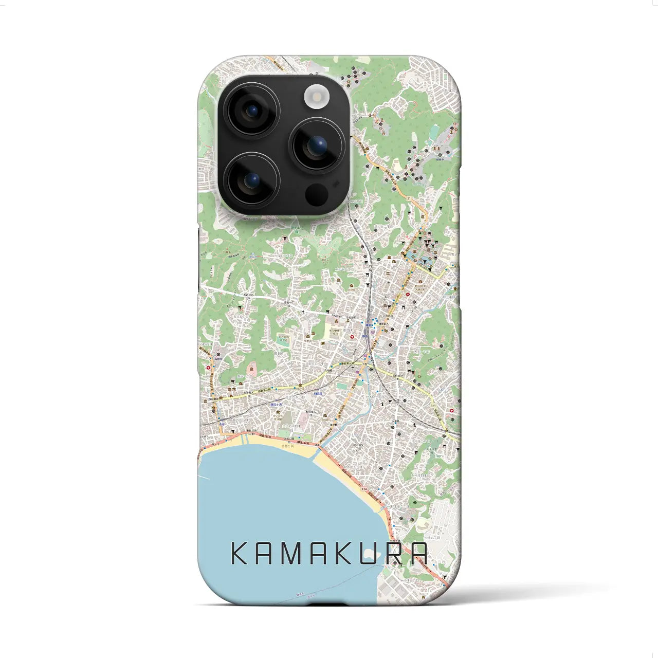 【鎌倉(神奈川県)】地図柄iPhoneケース(バックカバータイプ)