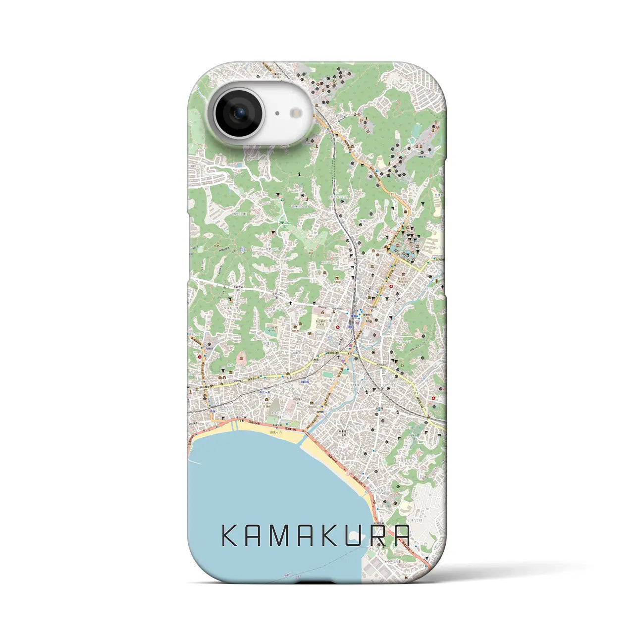 【鎌倉(神奈川県)】地図柄iPhoneケース(バックカバータイプ)