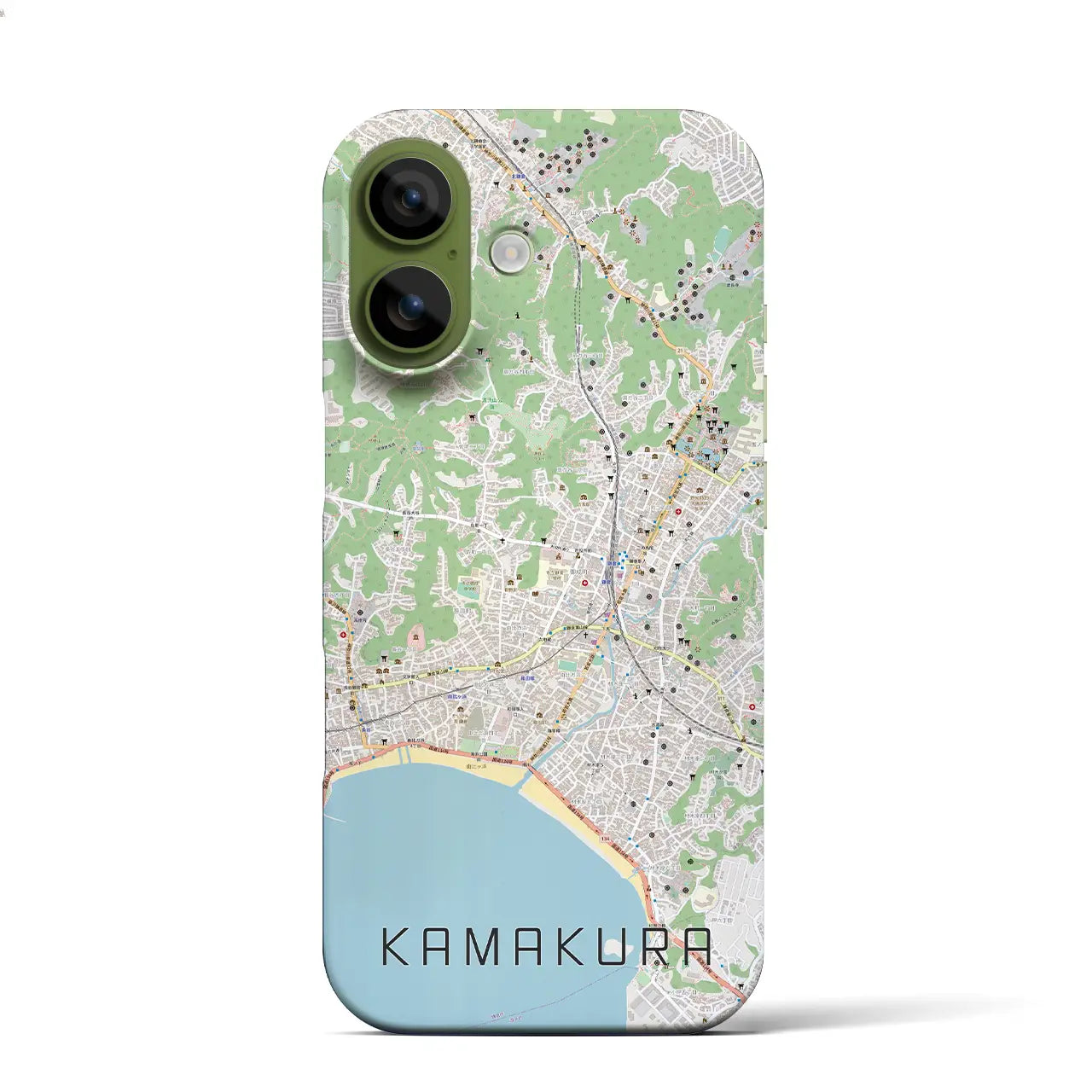 【鎌倉(神奈川県)】地図柄iPhoneケース(バックカバータイプ)