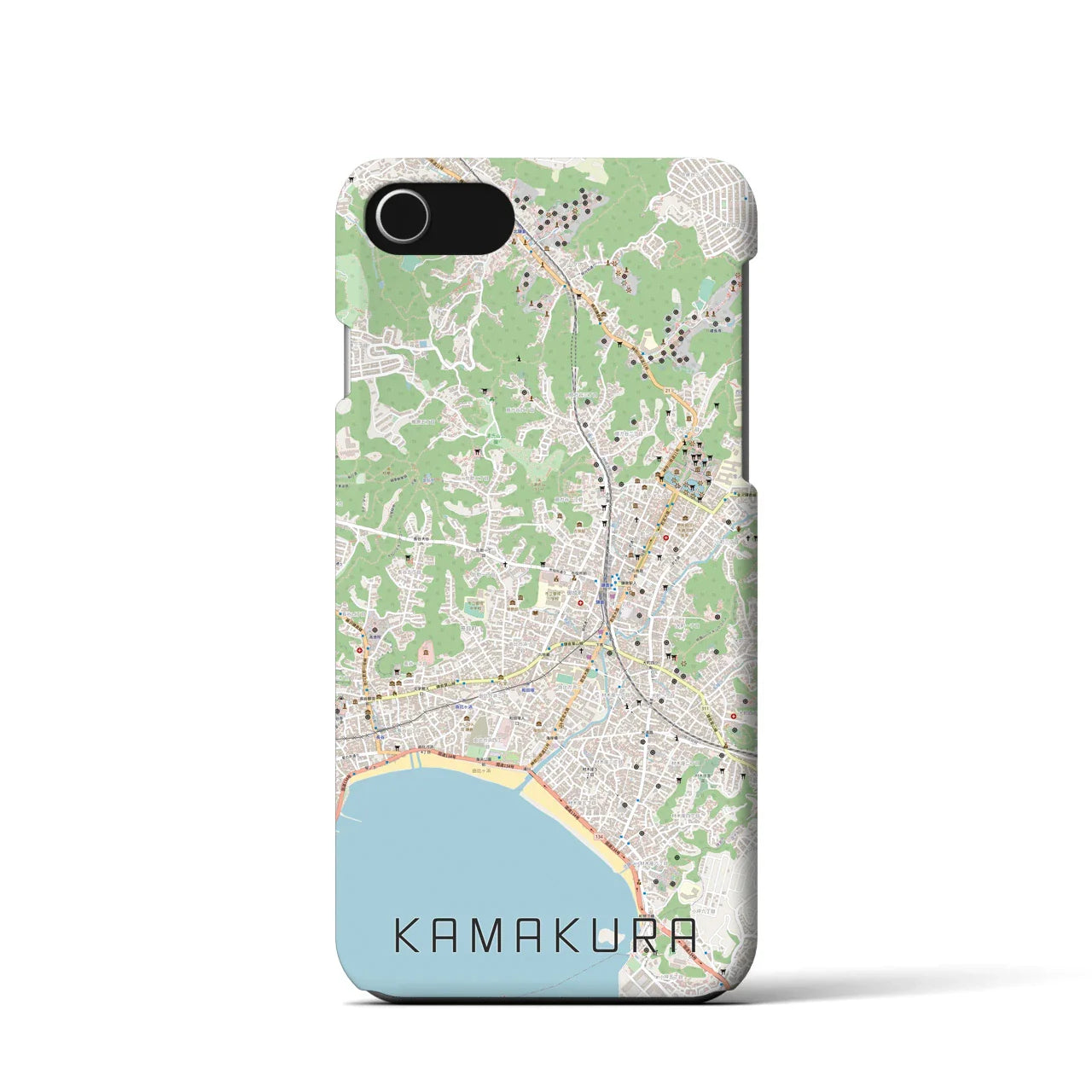 【鎌倉(神奈川県)】地図柄iPhoneケース(バックカバータイプ)