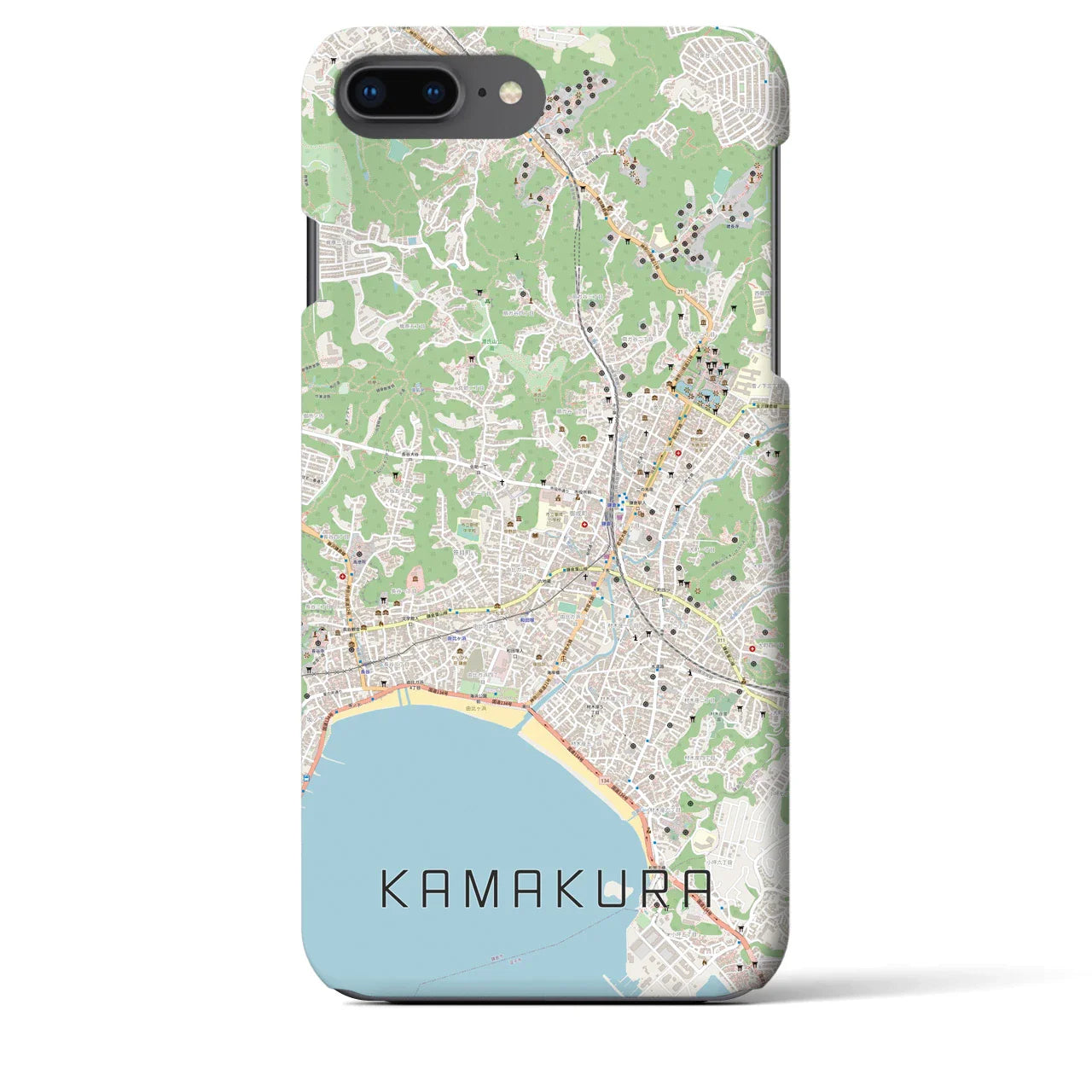 【鎌倉(神奈川県)】地図柄iPhoneケース(バックカバータイプ)