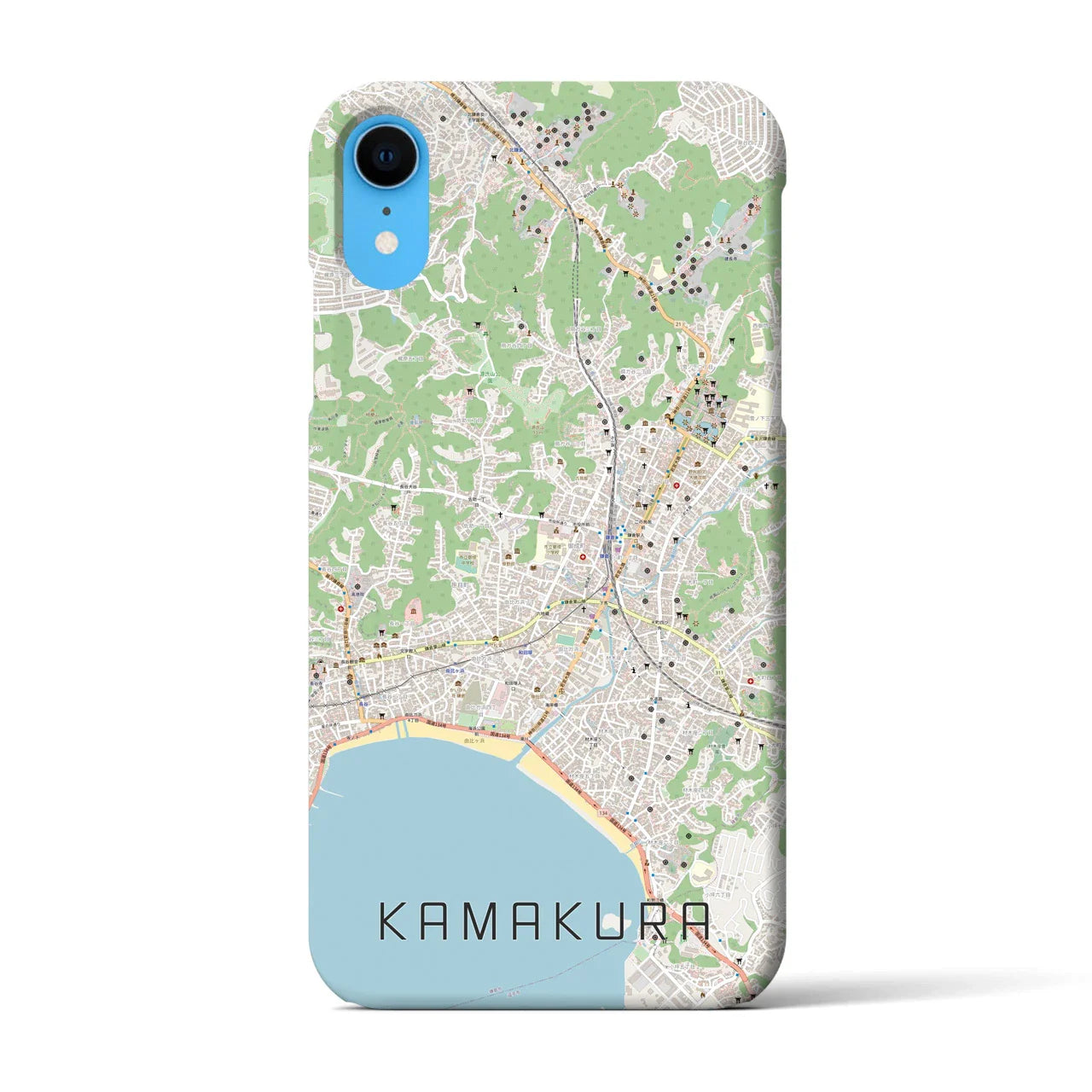 【鎌倉(神奈川県)】地図柄iPhoneケース(バックカバータイプ)