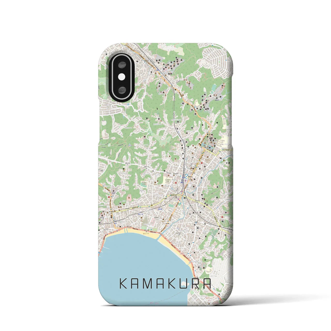【鎌倉(神奈川県)】地図柄iPhoneケース(バックカバータイプ)