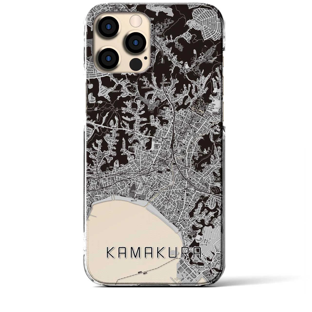 【鎌倉(神奈川県)】地図柄iPhoneケース(クリアタイプ)