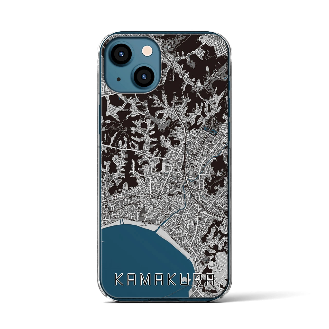 【鎌倉(神奈川県)】地図柄iPhoneケース(クリアタイプ)
