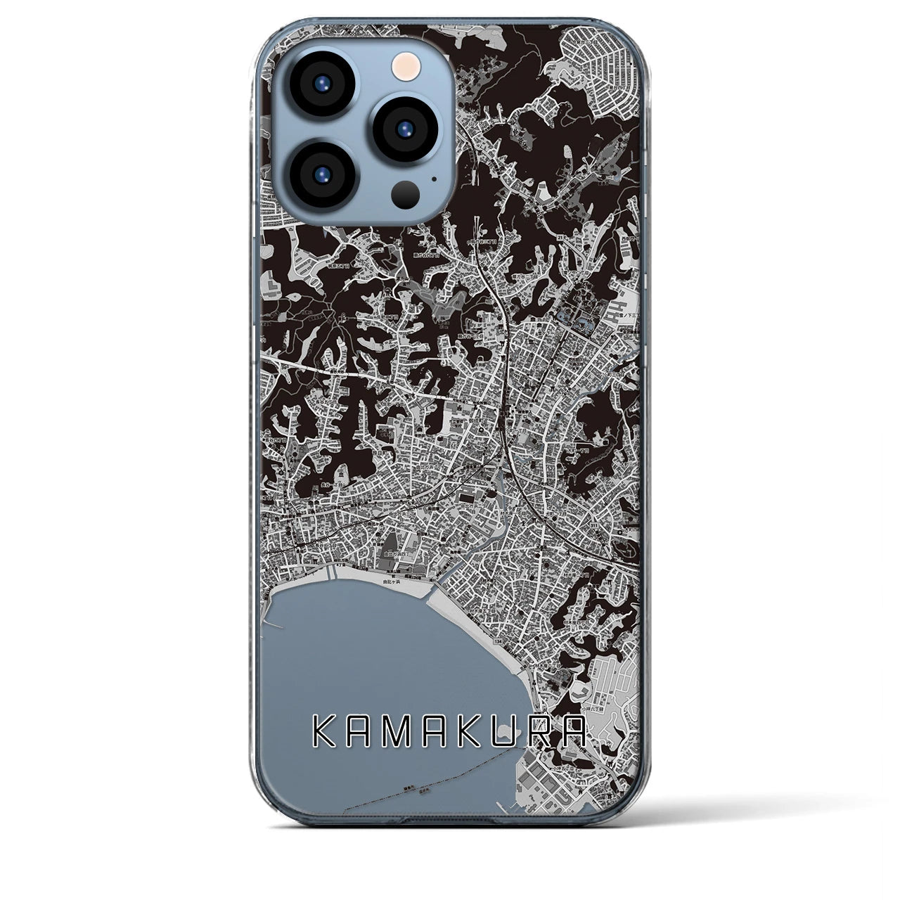 【鎌倉(神奈川県)】地図柄iPhoneケース(クリアタイプ)