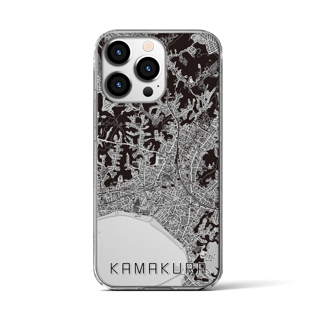 【鎌倉(神奈川県)】地図柄iPhoneケース(クリアタイプ)