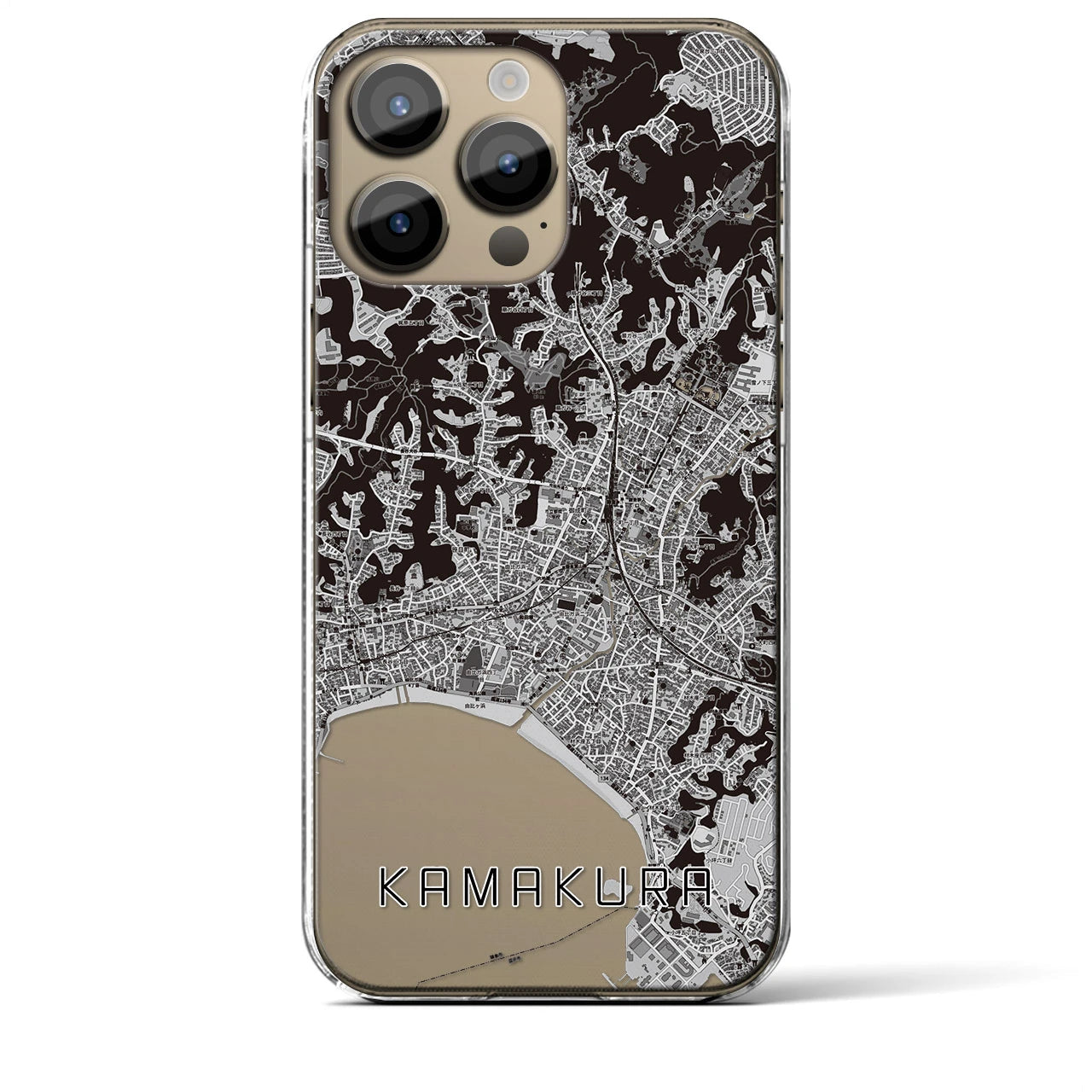 【鎌倉(神奈川県)】地図柄iPhoneケース(クリアタイプ)