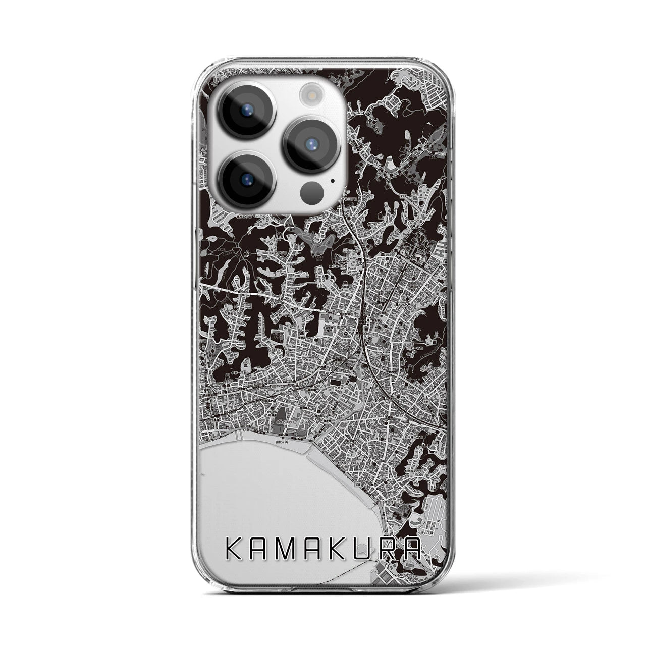 【鎌倉(神奈川県)】地図柄iPhoneケース(クリアタイプ)