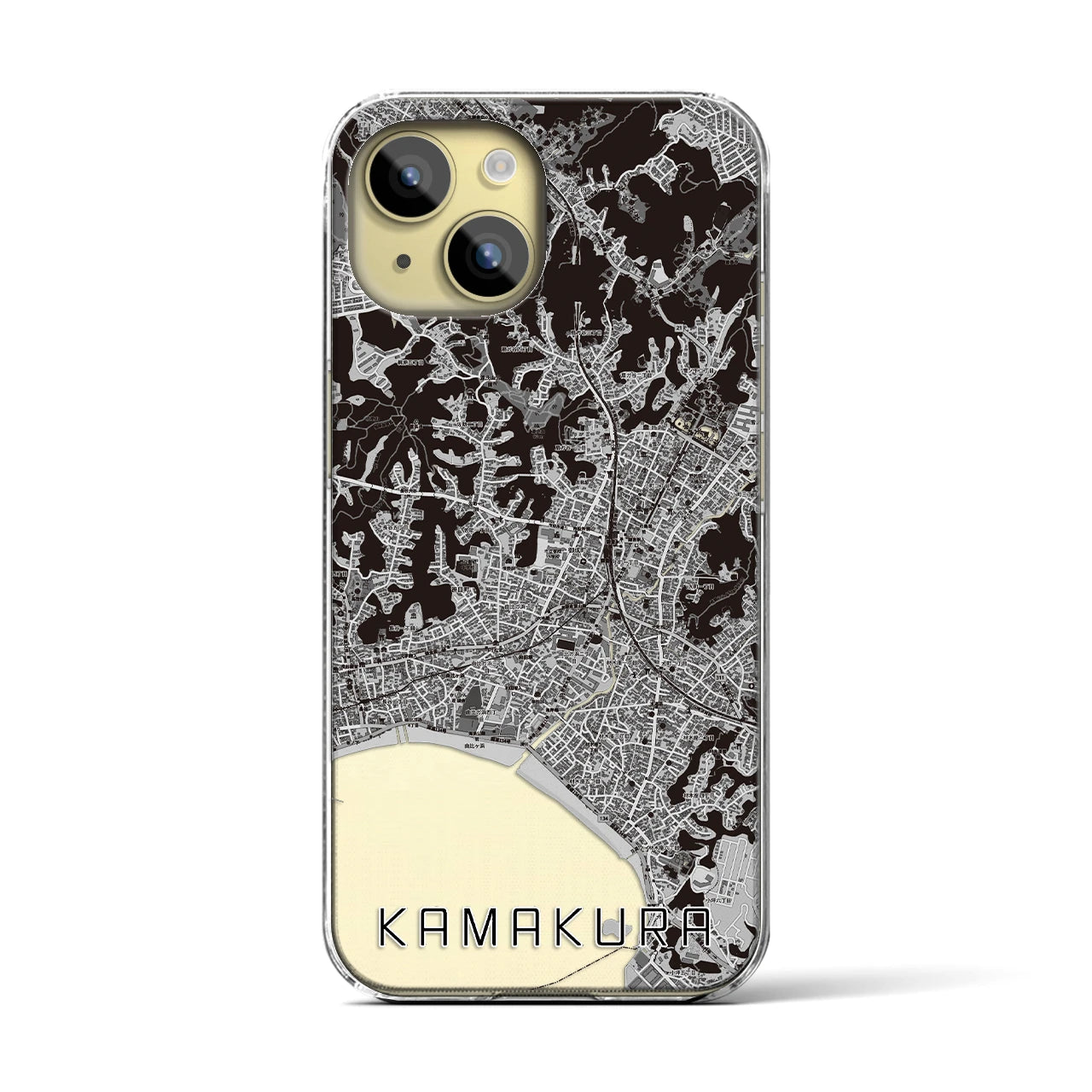 【鎌倉(神奈川県)】地図柄iPhoneケース(クリアタイプ)