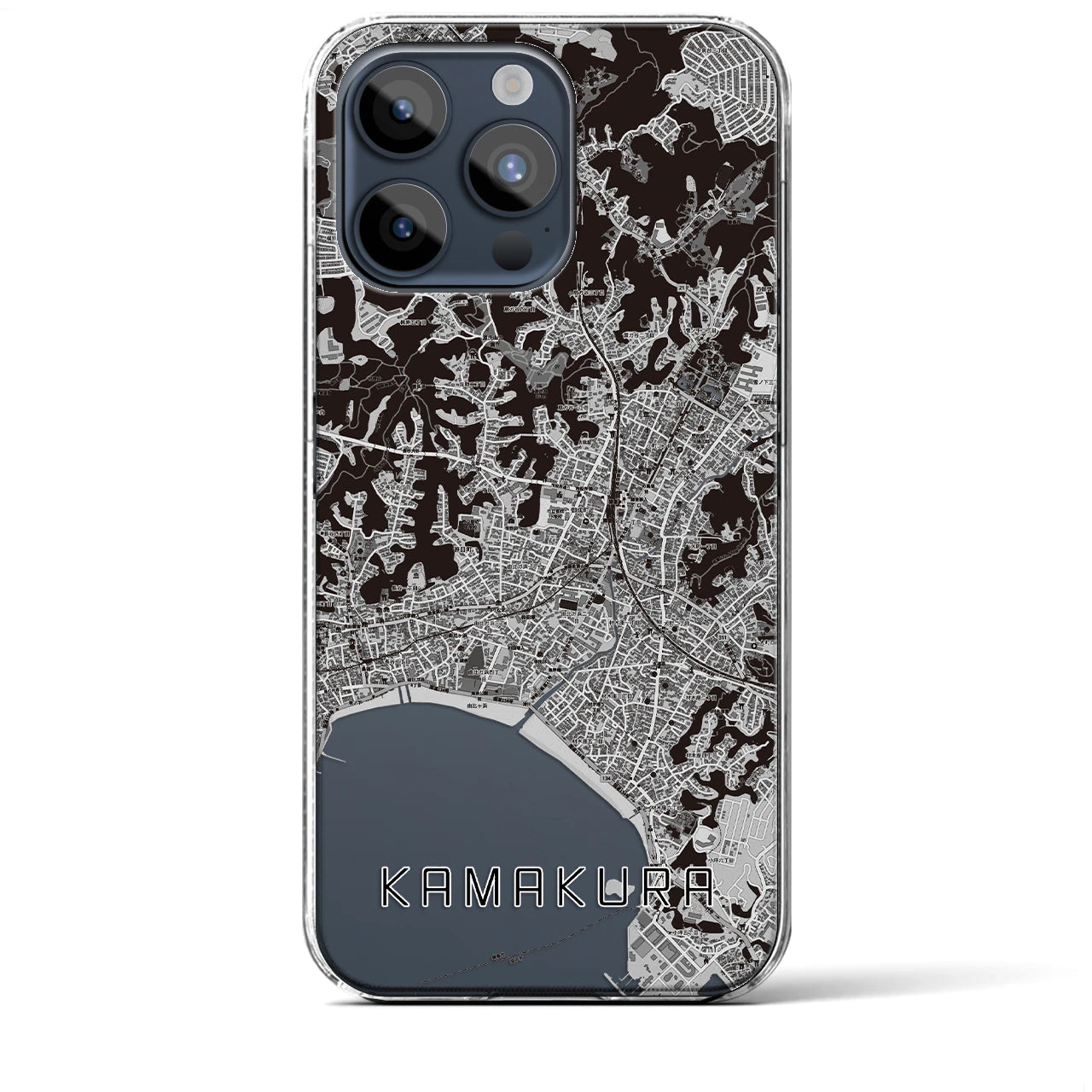 【鎌倉(神奈川県)】地図柄iPhoneケース(クリアタイプ)