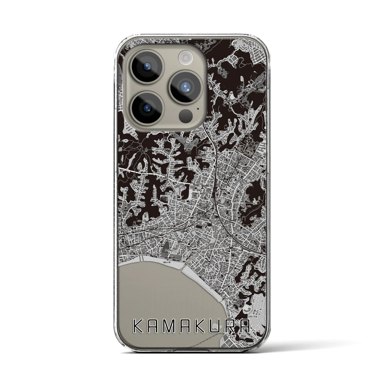 【鎌倉(神奈川県)】地図柄iPhoneケース(クリアタイプ)